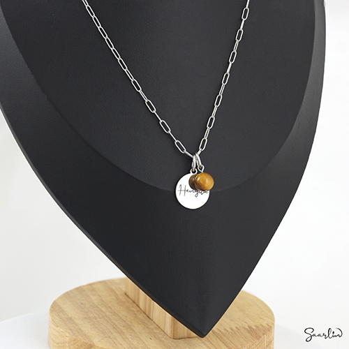 MySaarlin-pendant with figaro chain