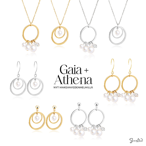 Athena och Gaia smycken med sötvattenspärlor