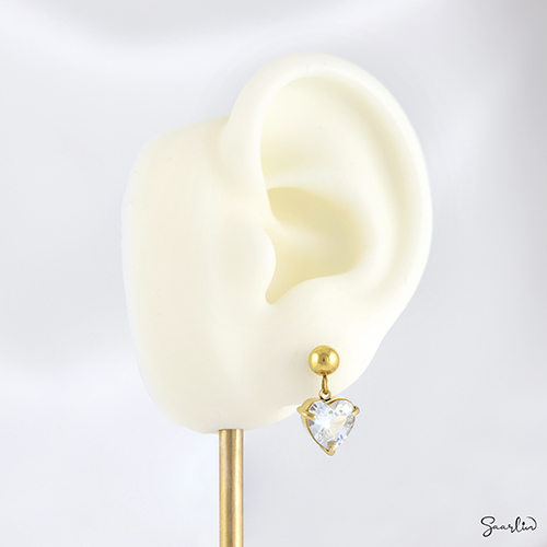 Aura-hjärta örhängen