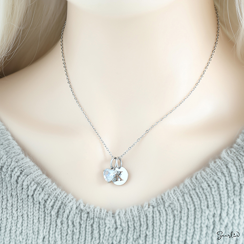 Aura-hjärta halsband