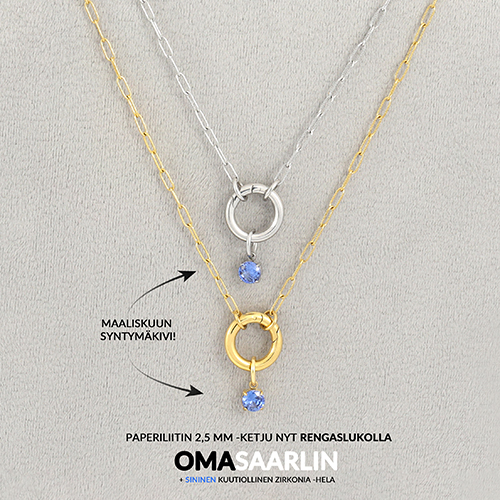 March birthstone and the small circle clasp