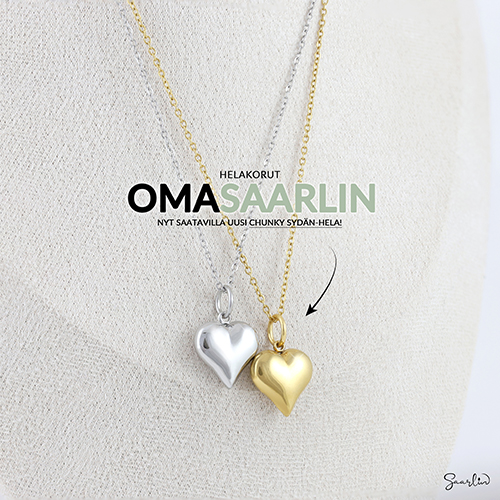 OmaSaarlin-riipushela Chunky sydän